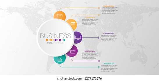 vector illustrator Infographic Timeline design with icons. Infographics for business concept