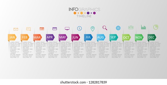 Vector Illustrator Infographic Timeline Design Icons Stock Vector ...
