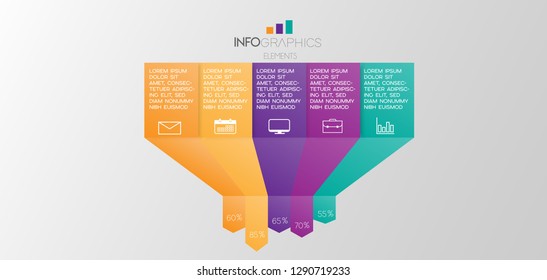 vector illustrator Infographic Timeline design with icons. Infographics for business concept.