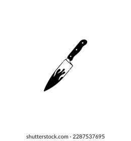 vector illustrator knife with fire	
