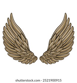 Vector illustrator pair of wings, source design