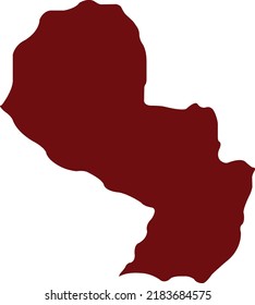 Vector illustrator of Paraguay map