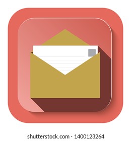vector illustrator red letter icon in trendy flat style isolated background. letter symbol design. 

