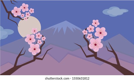 vector illustrator sakura cherry blossom 