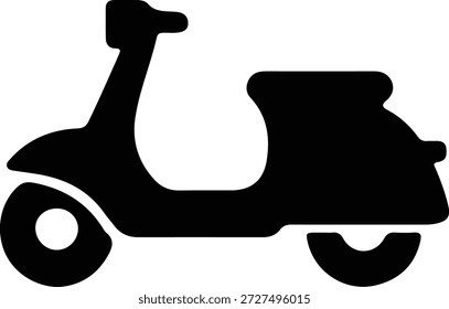 Vetor Illustrator Scooter mapeado ilustração gráfica simplificada Transporte Silhueta de veículo