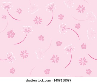 vector illustrator seamless floral background with bouquets of flowers.