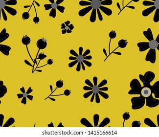 vector illustrator seamless floral background with bouquets of flowers.