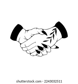 vector illustrator shaking hands concept