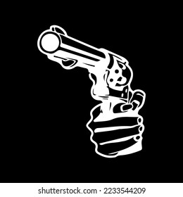 concepto de arma de mano de ilustrador vectorial