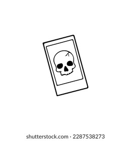 vector illustrator skull card concept	
