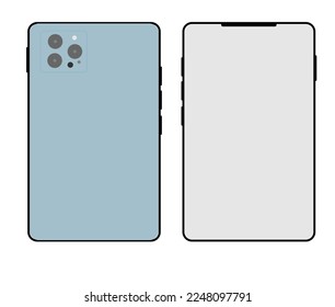 vector illustrator smart phone 2023.Rear Camera , Front Camera vector design.