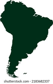 Vector illustrator of South America map