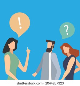 Vector illustrator, two people talk, Boss is angry over employee