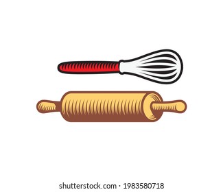 vector illustrator whisker rolling pin