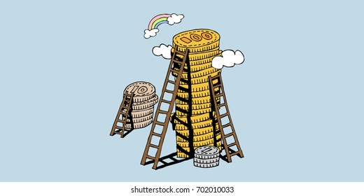 A Vector Illustrators of Business Concepts. Ladder for success.