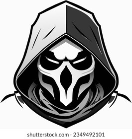 vector illustrattion of skull bandit cartoon