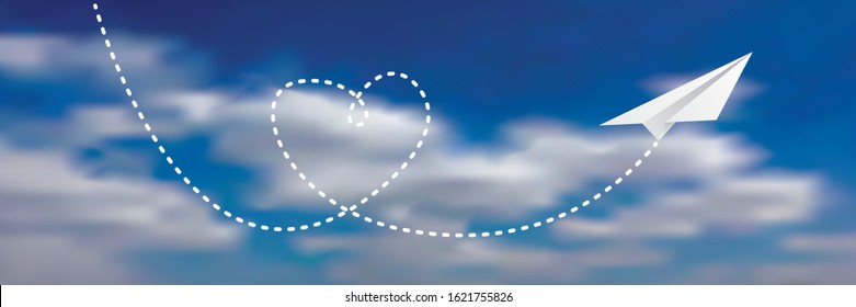 vector illustrtion for traveling on valentine day