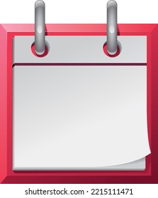 vector illutration of a blank calendar