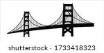 vector illutration, golden gate bridge.