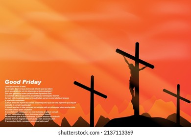 vector ilustation of good friday, good for good friday background content, greeting card of good friday etc.