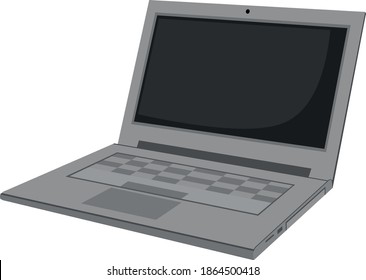 Vector ilustracion de emoticon de una pc laptop