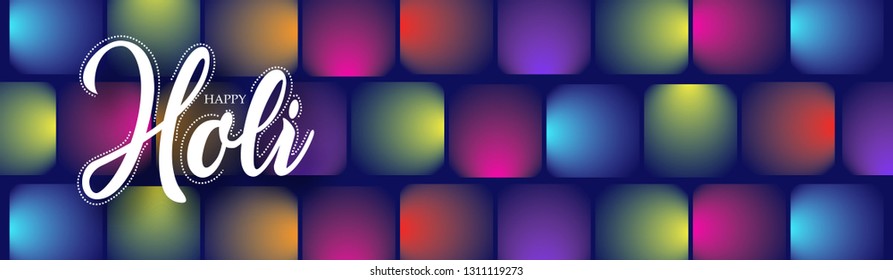 Vector Ilustrantion of indian festival of colours holi sale banner