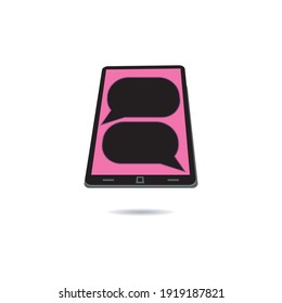 vector ilustration 3d smartphone chat message