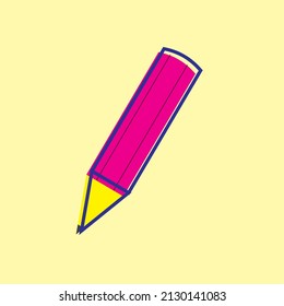 Vektorgrafik von 90er Jahren Bleistift. kann für Wallpaper, Logo, Icon, Aufkleber usw. verwendet werden.