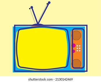 Vector ilustration of 90's TV .Can be used for wallpaper, logo, icon, sticker, and etc.