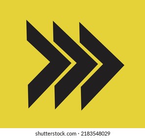 vector ilustration of arrows traffic. with yellow background.