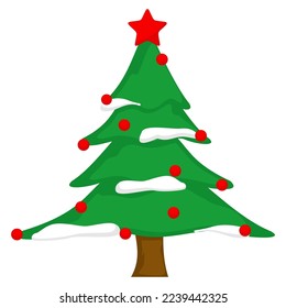 Vector Ilustration art tree christmas 