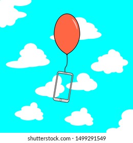 Vector Ilustration of ballon phone