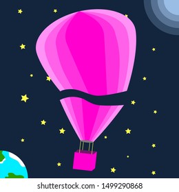 Vector Ilustration of broken air baloon