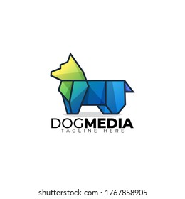 Vector Ilustration Colorful Dog Logo template.