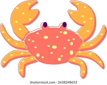 vector ilustration of Crab, Red Crab Cartoon, 