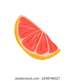 Elemento de ilustración vectorial de pomelo en estilo de caricatura. Aislado sobre un fondo blanco.