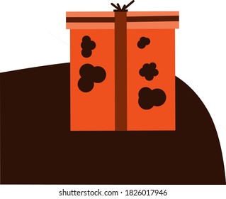 ilustración vectorial de la preparación de regalo con cuadrados interesantes