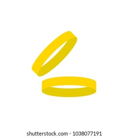 Vector ilustration of gold rings