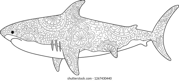 Shark Coloring Pages For Adults - Top 20 Shark Coloring Pages For Your ...