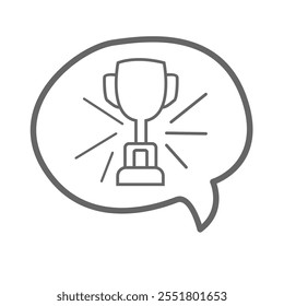 Vektorgrafik Symbol Symbol Champion Trophy Wettbewerb im Stil Linie Art Design
