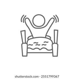 Vector Ilustration Icon Symbol Wake up in hotel icon