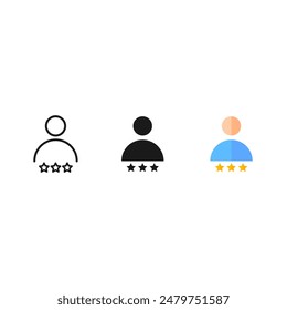 Vector Ilustración de la persona vip del icono, administrador