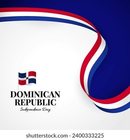 Vector Ilustration of Independence Day in Dominican Republic. 
