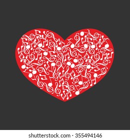Vector ilustration, inscriptions on T-shirts, logo, mascot, I love music