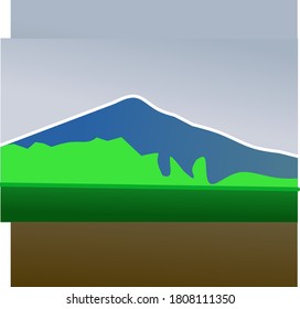 vector ilustration lanscape nature mountain