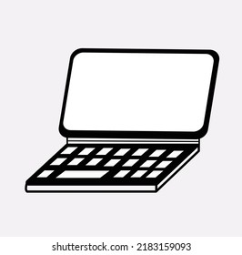 vector ilustration of laptop . perfect for good for laptop advertising creation logo.