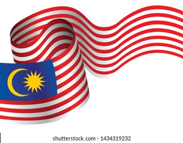 Ilustración vectorial de la bandera de Malasia
