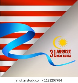 Vector Ilustration of Malaysia INDEPENDENCE DAY and Malaysia flag