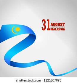 Vector Ilustration of Malaysia INDEPENDENCE DAY and Malaysia flag