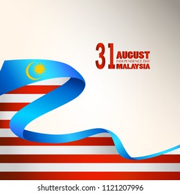 Vector Ilustration of Malaysia INDEPENDENCE DAY and Malaysia flag